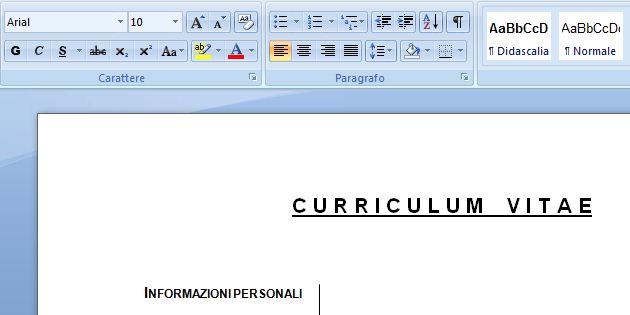 Come fare un curriculum vitae su Word | Pcweblog